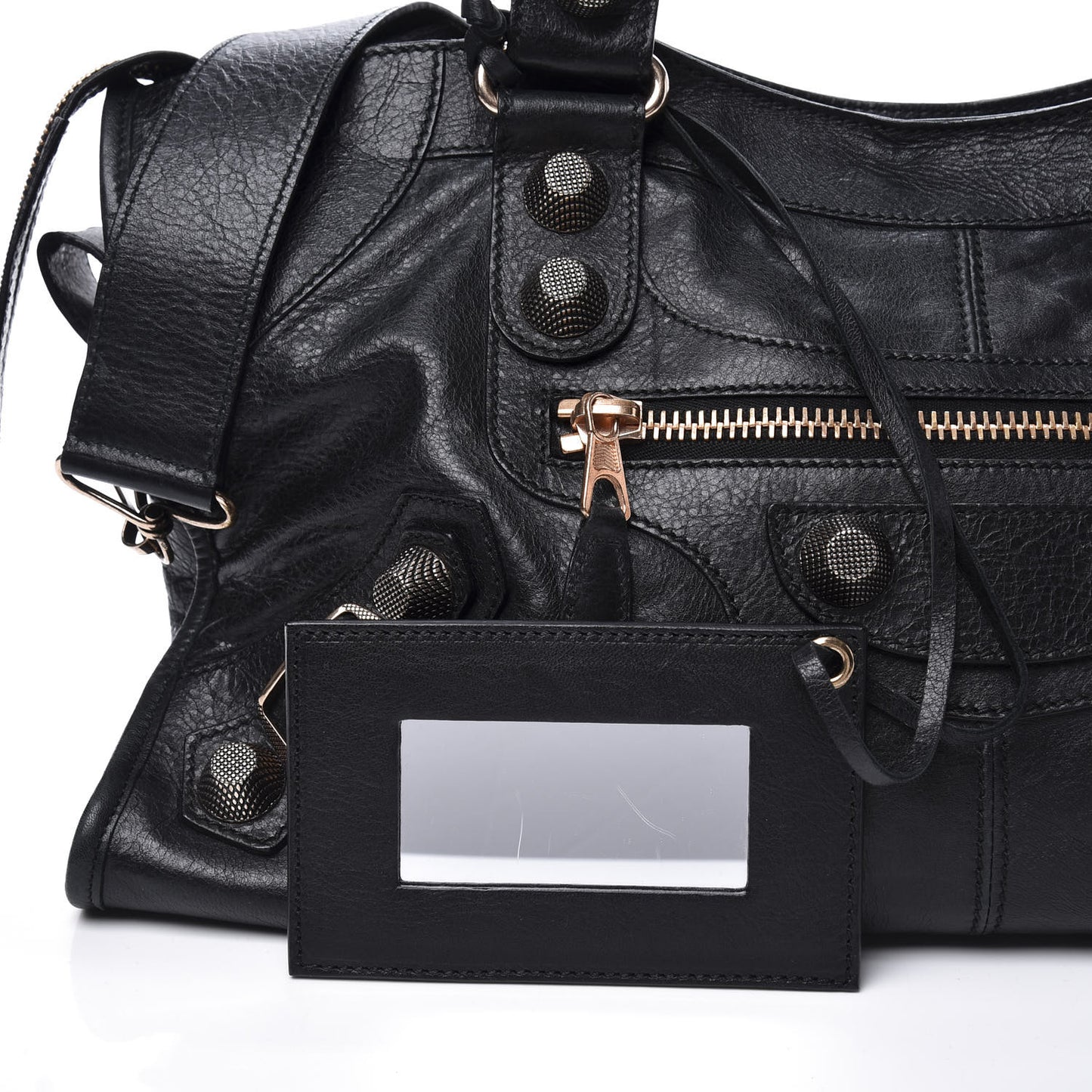Agneau Giant 21 Rose Gold Hardware Part Time Black