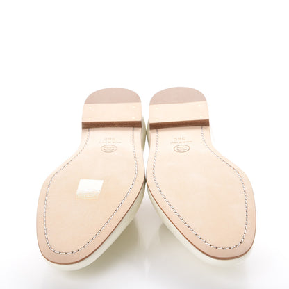 Chanel Patent Calfskin CC Loafers 38 White 5 of 9