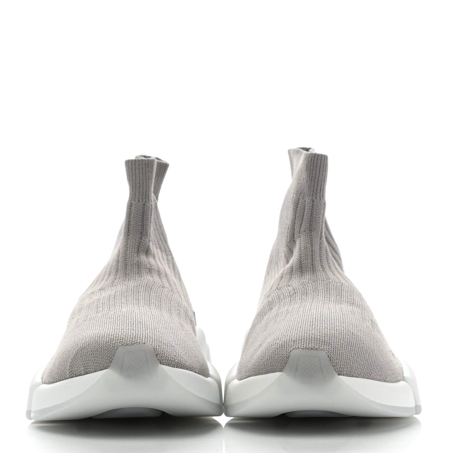 Ribbed Knit Womens Speed 2.0 Transparent Sole Sneakers 41 Baltic Grey White