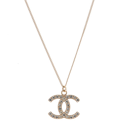 Chanel Baguette Crystal CC Necklace Gold 1 of 5