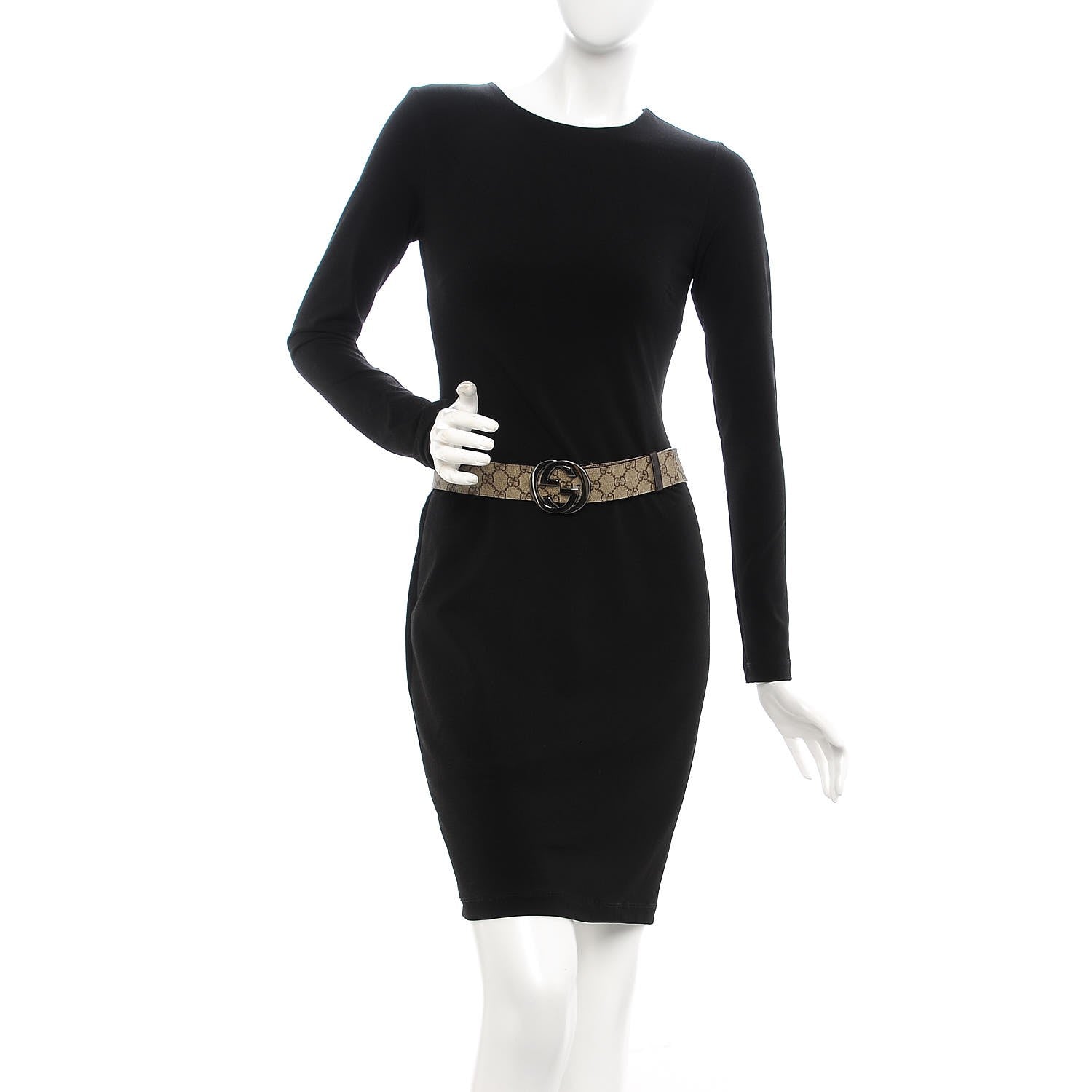 Gucci GG Plus Monogram Interlocking G Belt 90 36 Dark Brown 2 of 8