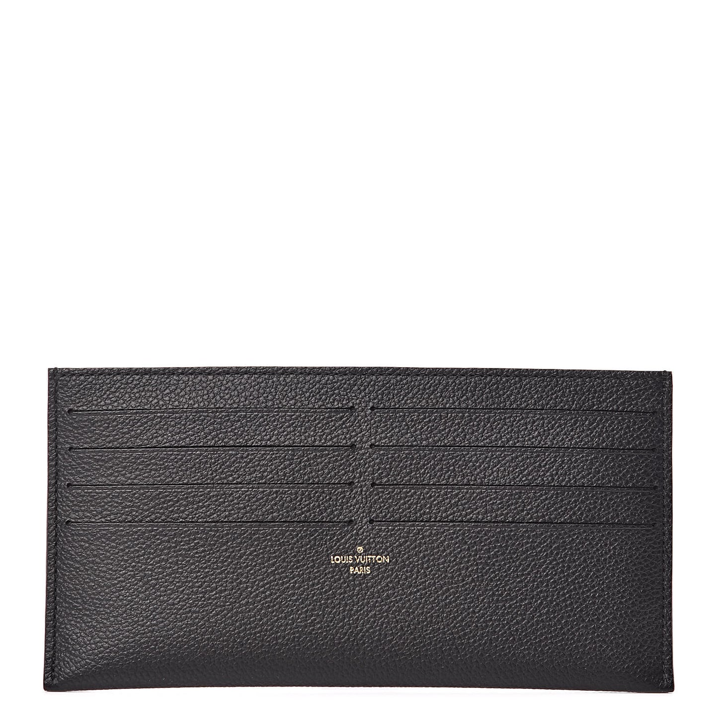 Calfskin Felicie Chain Wallet Card Holder Insert Black