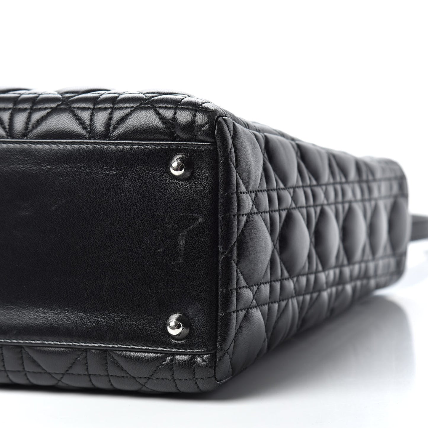 Lambskin Cannage Large Lady Dior Black