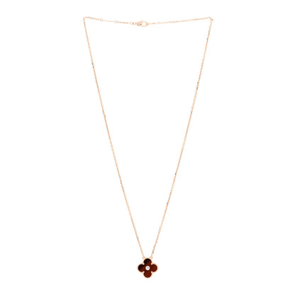 Van Cleef & Arpels 18K Rose Gold Diamond Bulls Eye Vintage Alhambra Pendant Necklace 3 of 6