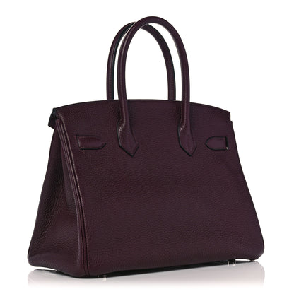Hermes Togo Horseshoe Birkin 30 Bordeaux Bois de Rose 3 of 11