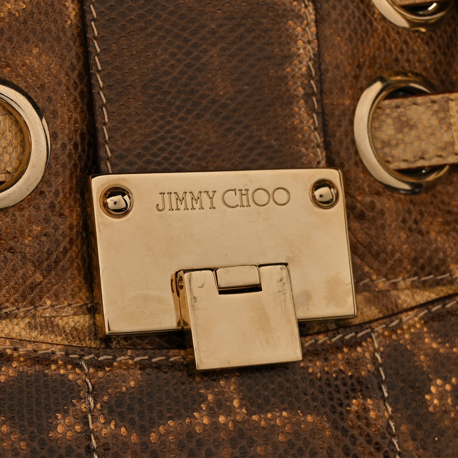 Jimmy Choo Watersnake Ramona Brown 8 of 9
