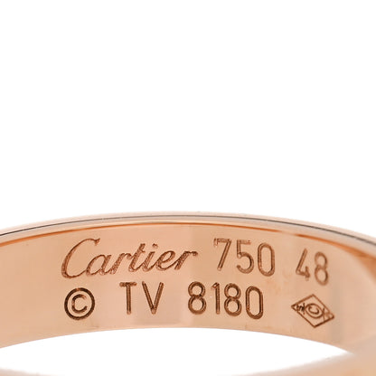 Cartier 18K Pink Gold 3.5mm LOVE Wedding Band Ring 48 4.5 4 of 4