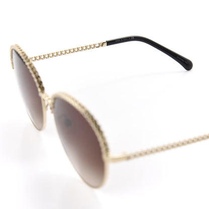 Chanel Chain Pantos Sunglasses 4242 Gold Brown 5 of 8