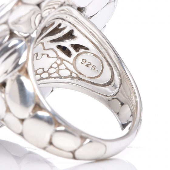 Sterling Silver Black Sapphire Kali Lava Ring 53 6.5