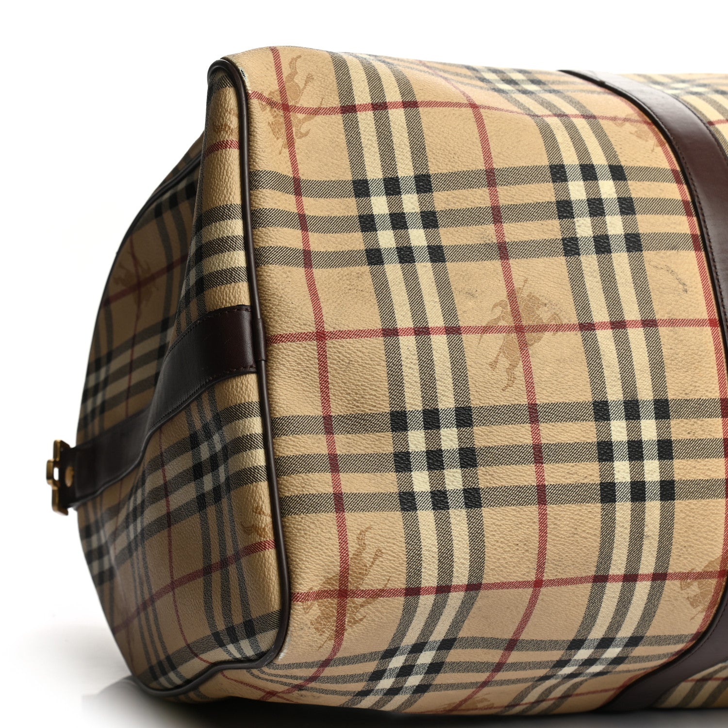 Burberry Haymarket Check Duffle Bag Brown 5 of 15