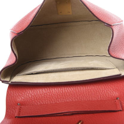 Chloe Grained Lambskin Drew Shoulder Bag Plaid Red 5 of 8