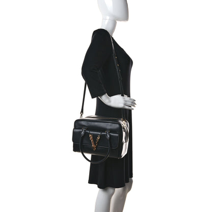 Versace Saffiano Virtus Small Bowling Bag Black 2 of 10