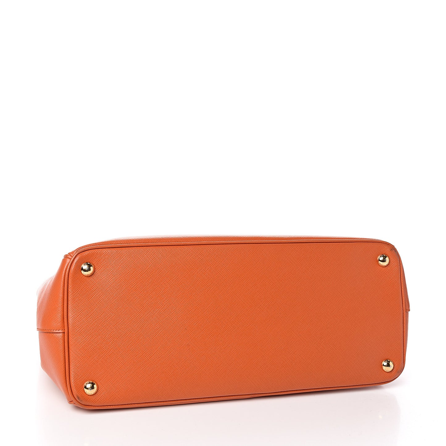 Saffiano Large Galleria Double Zip Tote Papaya