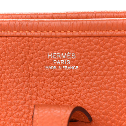 Hermes Taurillon Clemence Evelyne III PM Orange 6 of 11
