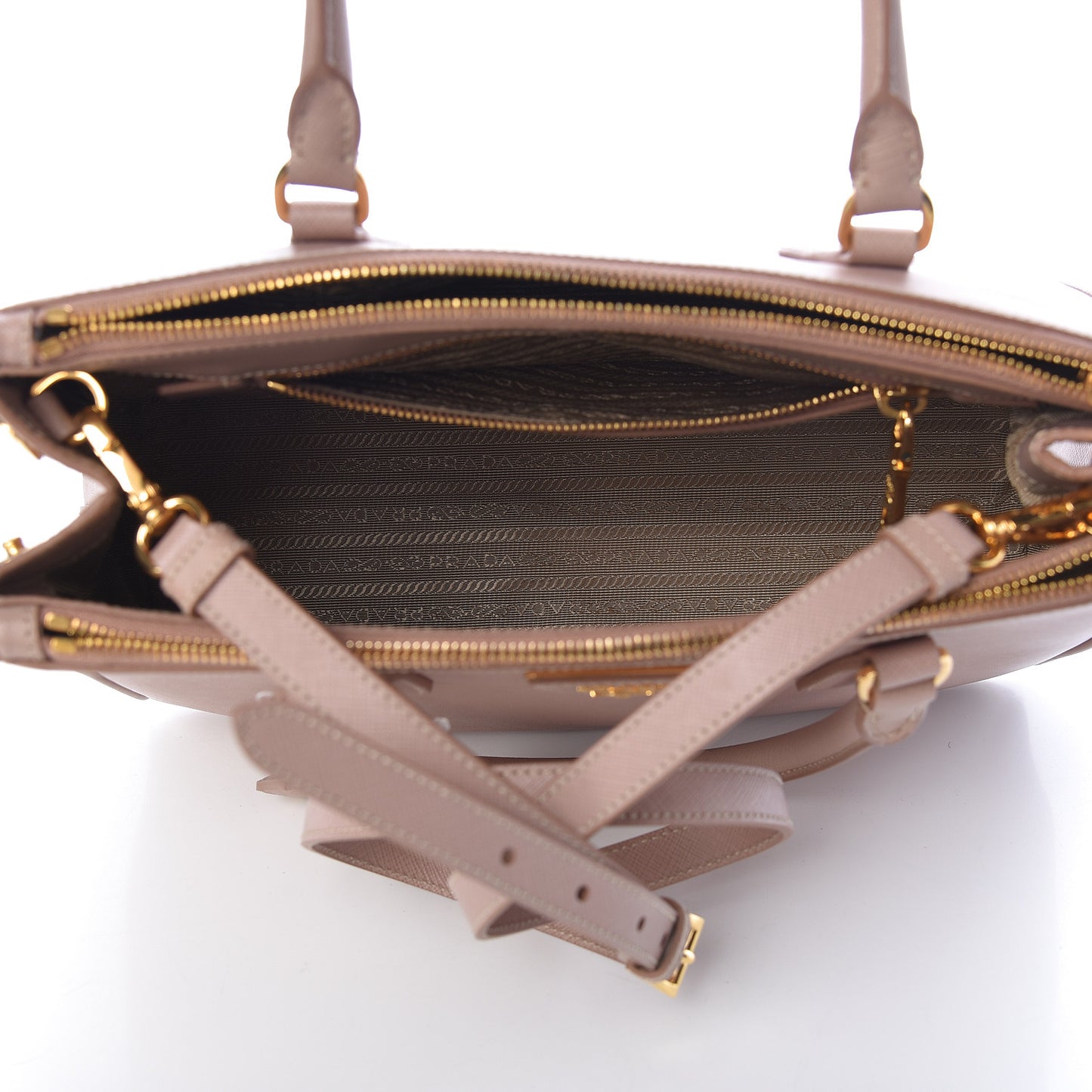 Saffiano Small Galleria Double Zip Tote Cammeo