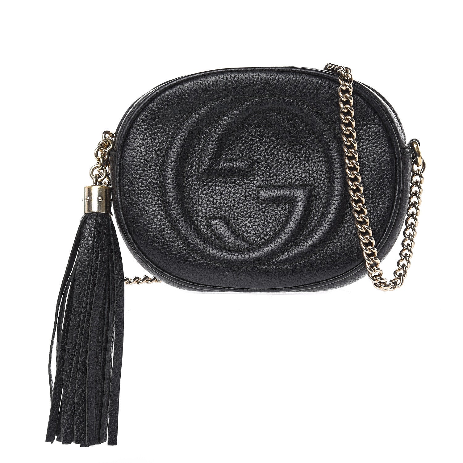 Gucci Pebbled Calfskin Mini Soho Chain Bag Black 1 of 11