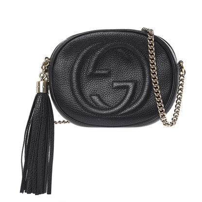 Gucci Pebbled Calfskin Mini Soho Chain Bag Black 1 of 11