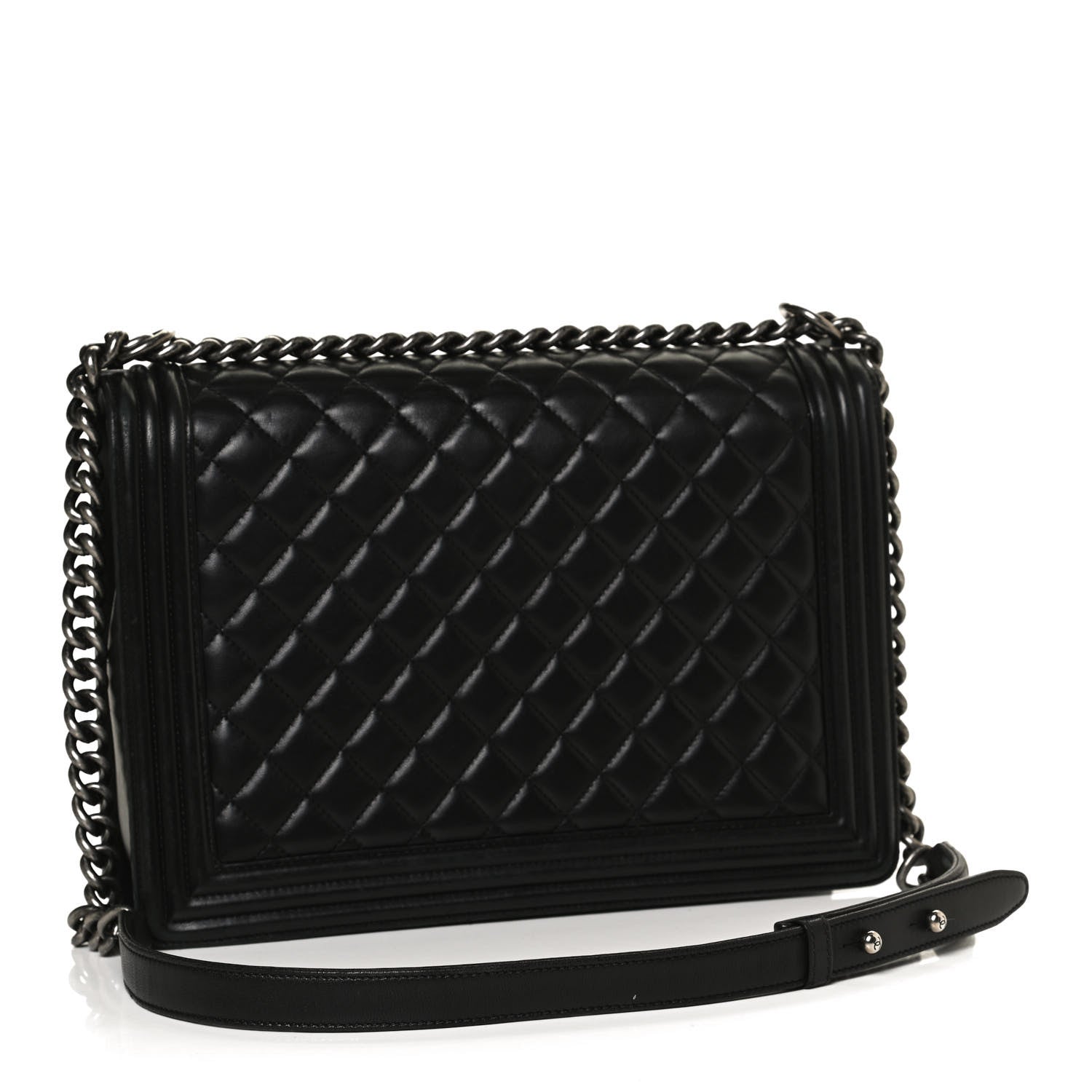 Chanel Lambskin Quilted Large Boy Flap Black 3 of 10