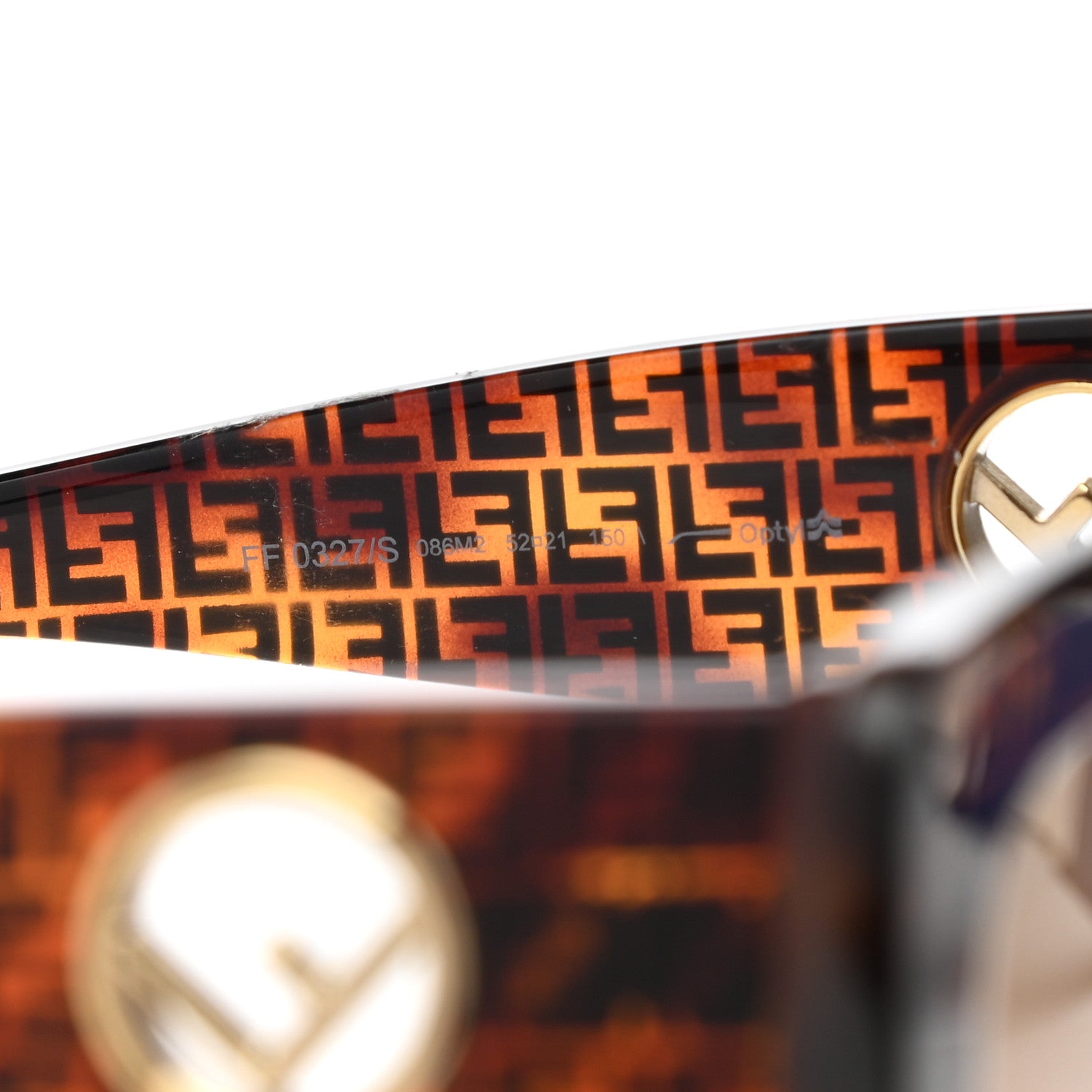 Fendi Acetate F is Fendi FF 51mm Cat Eye Sunglasses 0327/S Tortoise Camouflage 6 of 7