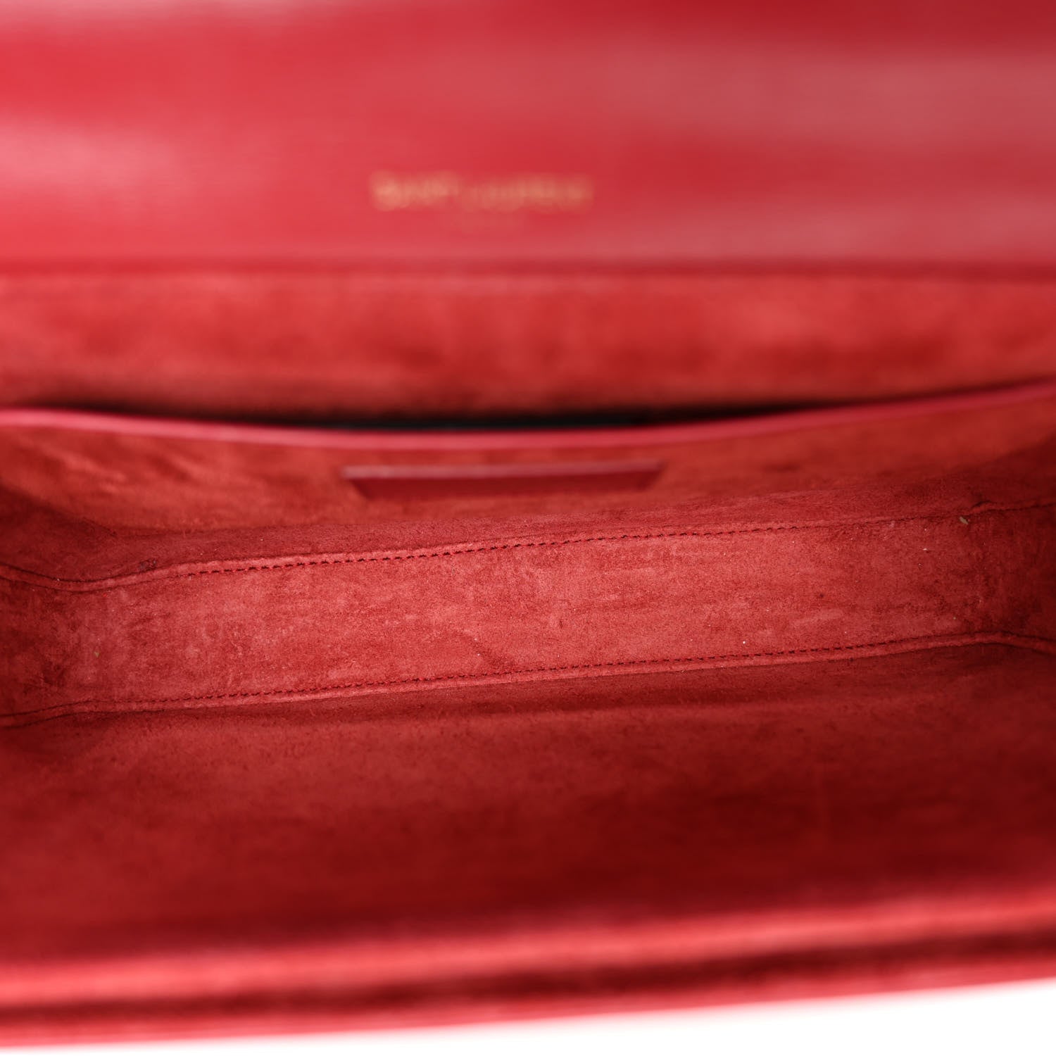 Saint Laurent Smooth Calfskin Suede Medium Bellechasse Red 5 of 12