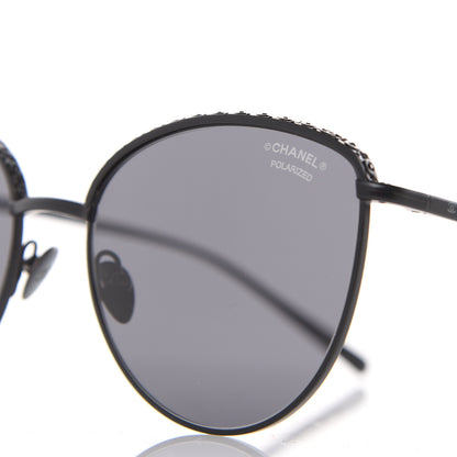 Chanel Metal Crystal Polarized Sunglasses 4258-B Black 7 of 7