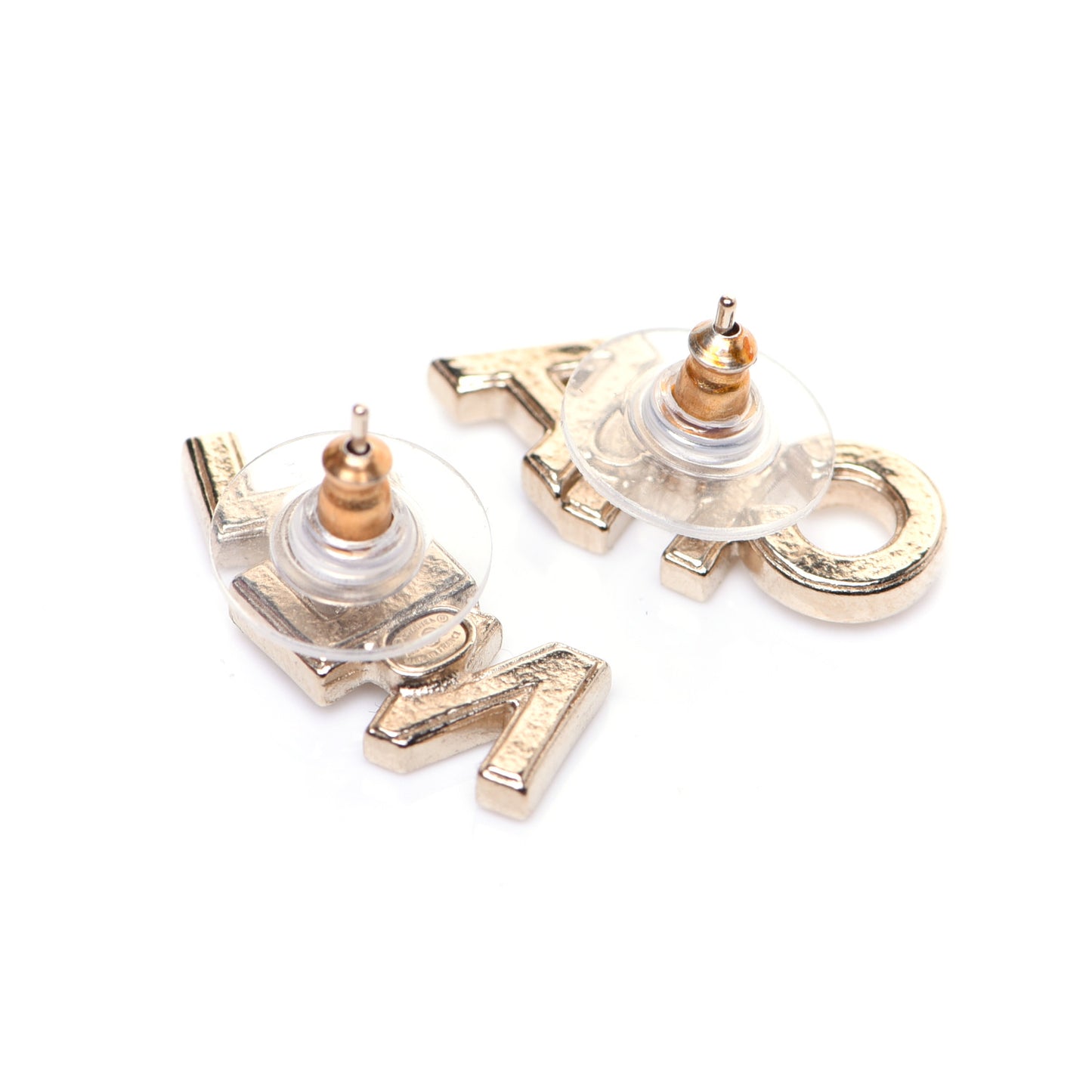 Crystal Pearl Signature Stud Earrings Gold