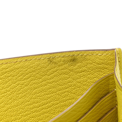 Hermes Chevre Mysore Kelly Longue Wallet Lime 7 of 14