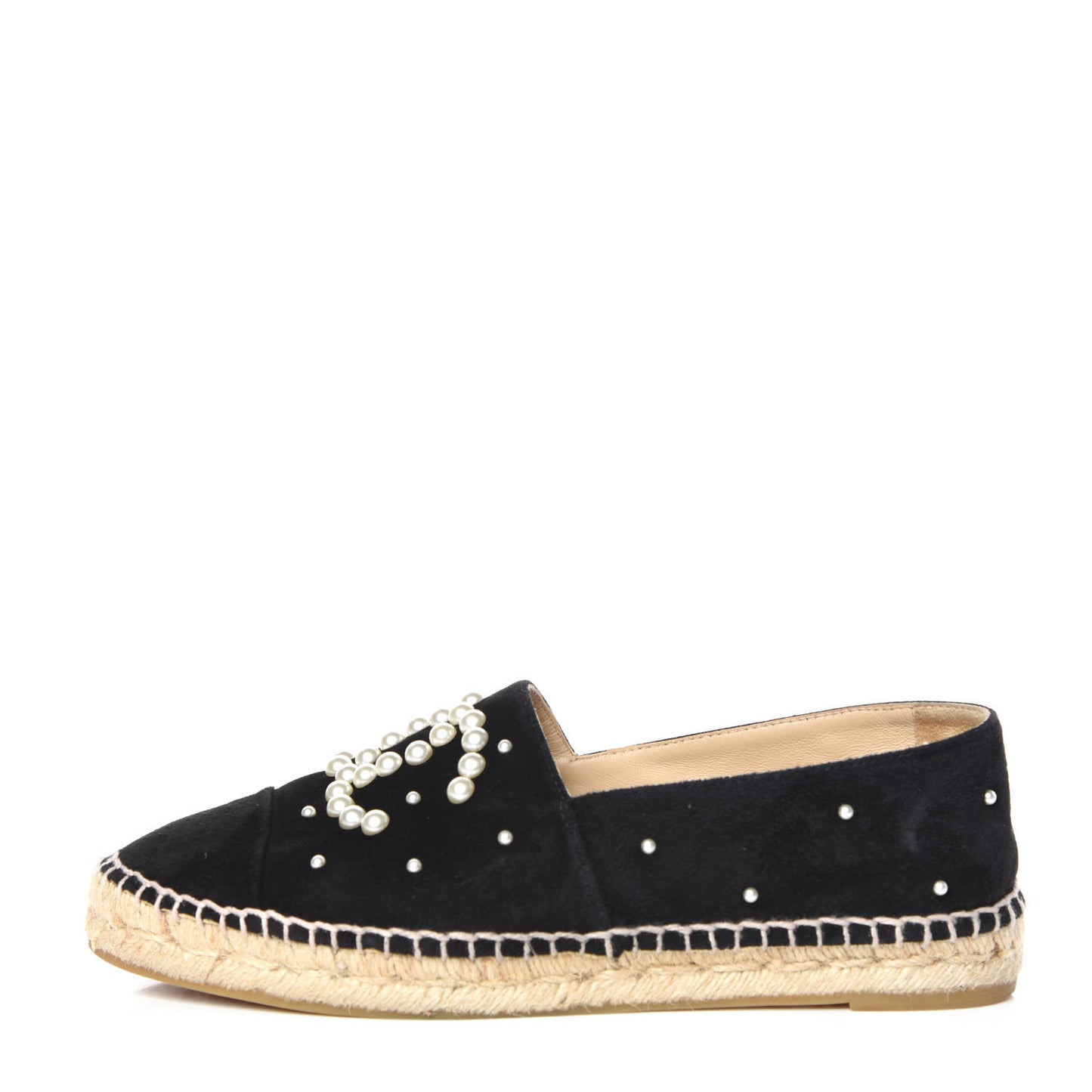 Suede Pearl CC Espadrilles 38 Black