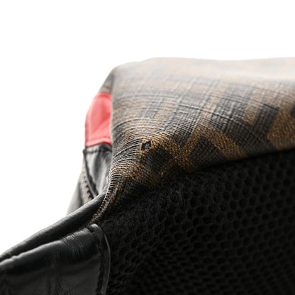 Fendi Glazed Fabric Vitello Liberty FF 1974 Diagonal Belt Bag Tobacco Rosso Black 13 of 13