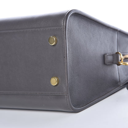 Saint Laurent Calfskin Small Monogram Cabas Grey 6 of 11