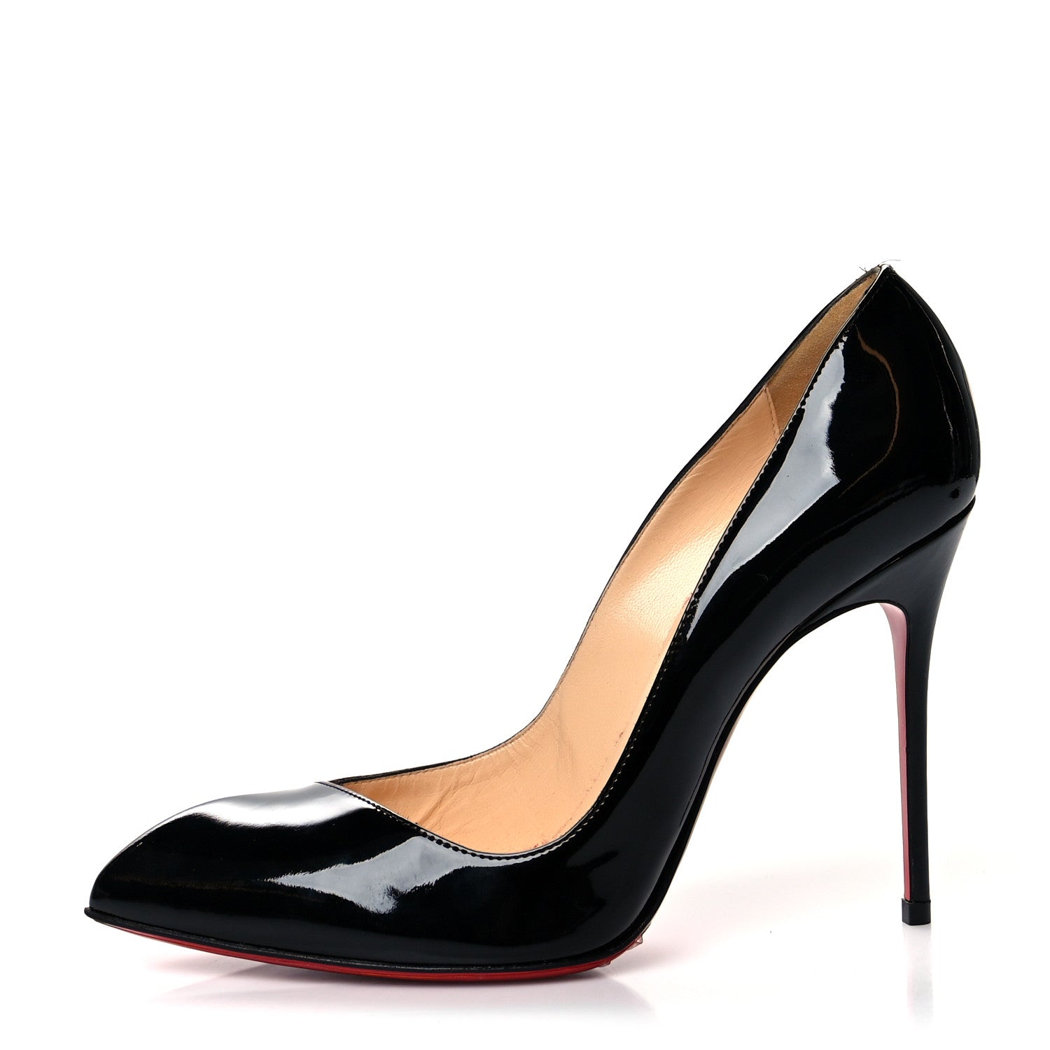 Christian Louboutin Patent Pigalle Follies 100 Pumps 38.5 Black 1 of 8