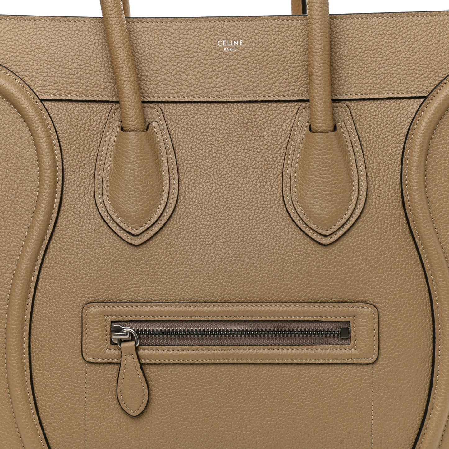 Drummed Calfskin Mini Luggage Dune