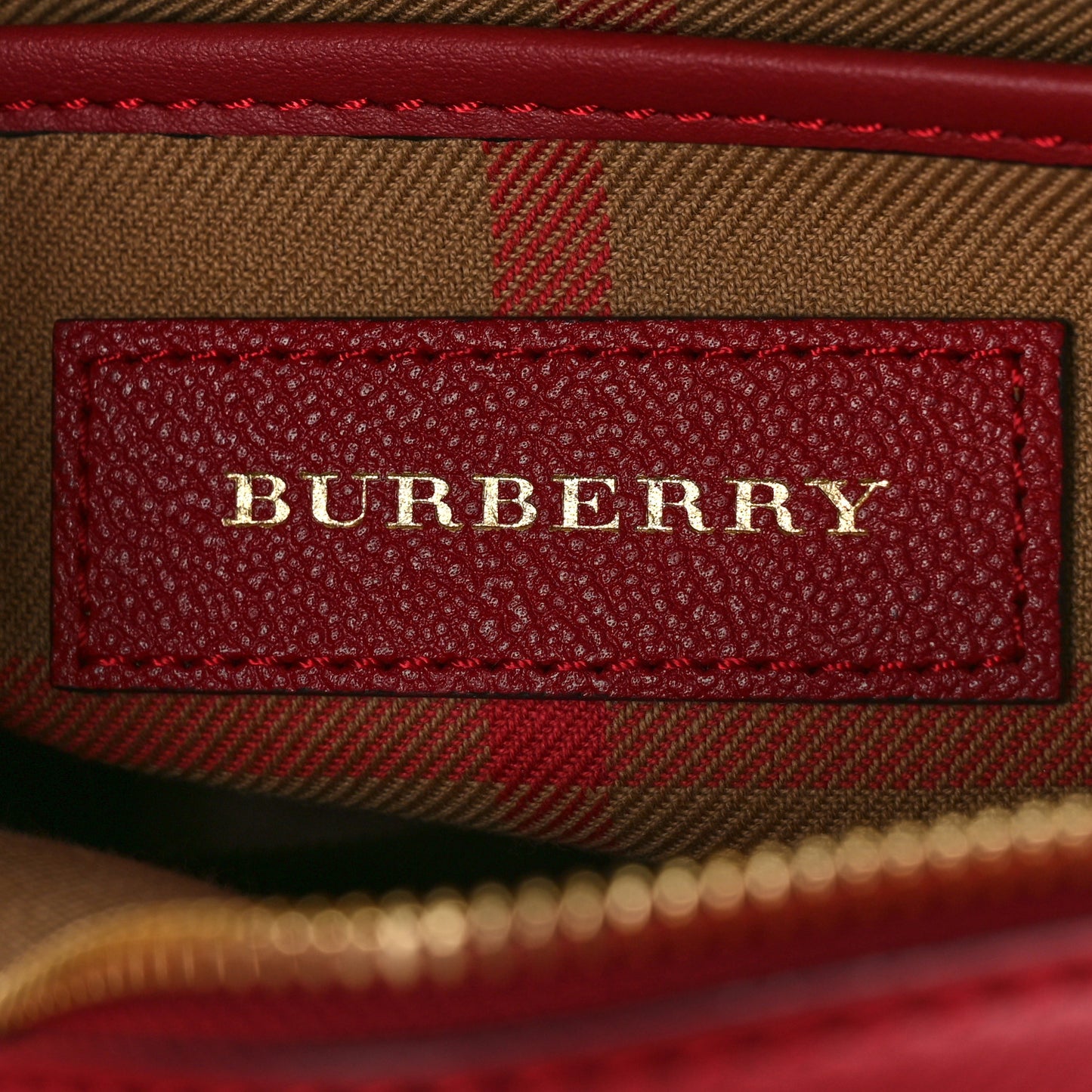 Soft Grain Calfskin Small Buckle Zip Bag Red