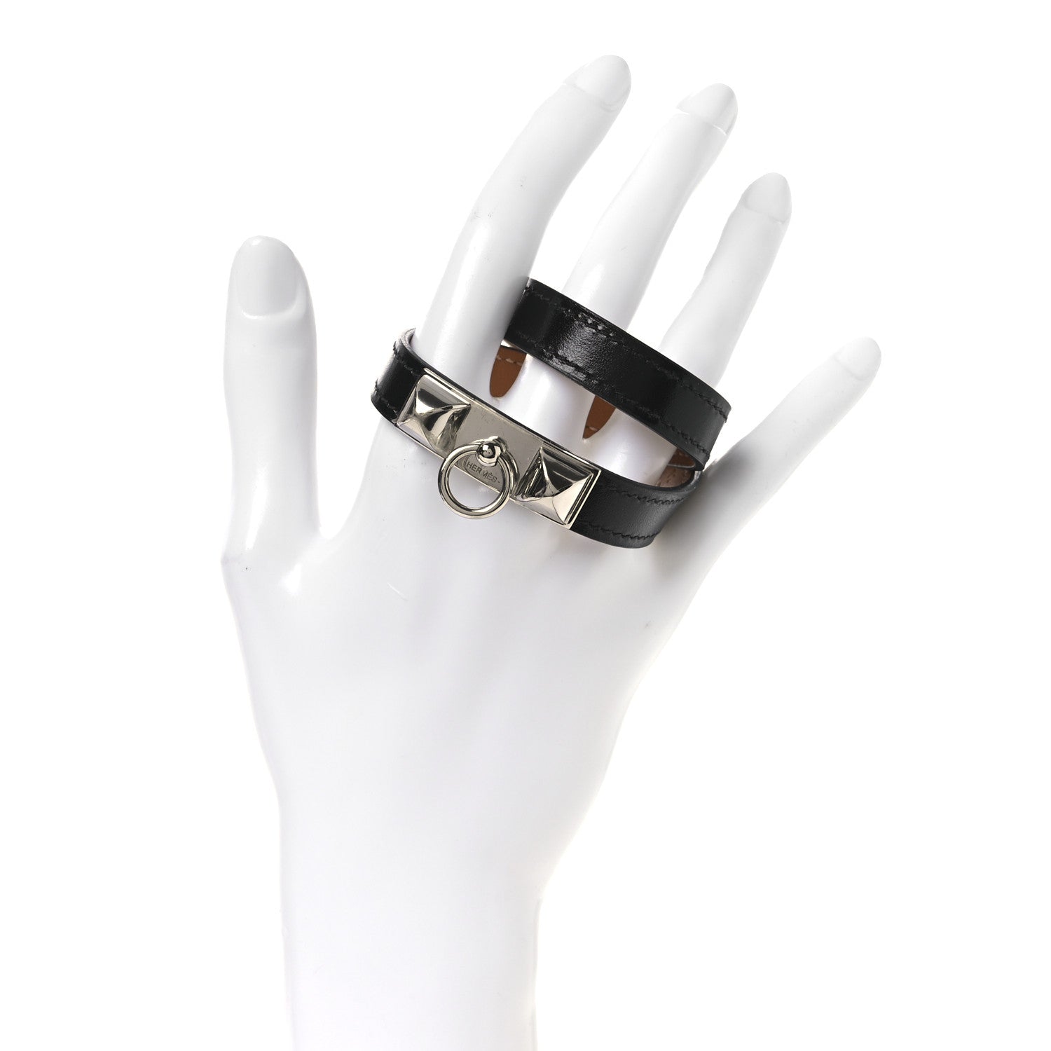 Hermes Box Rivale Double Tour Bracelet T2 Black 2 of 7