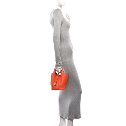Hermes Taurillon Clemence Picotin Lock 18 PM Orange 2 of 11