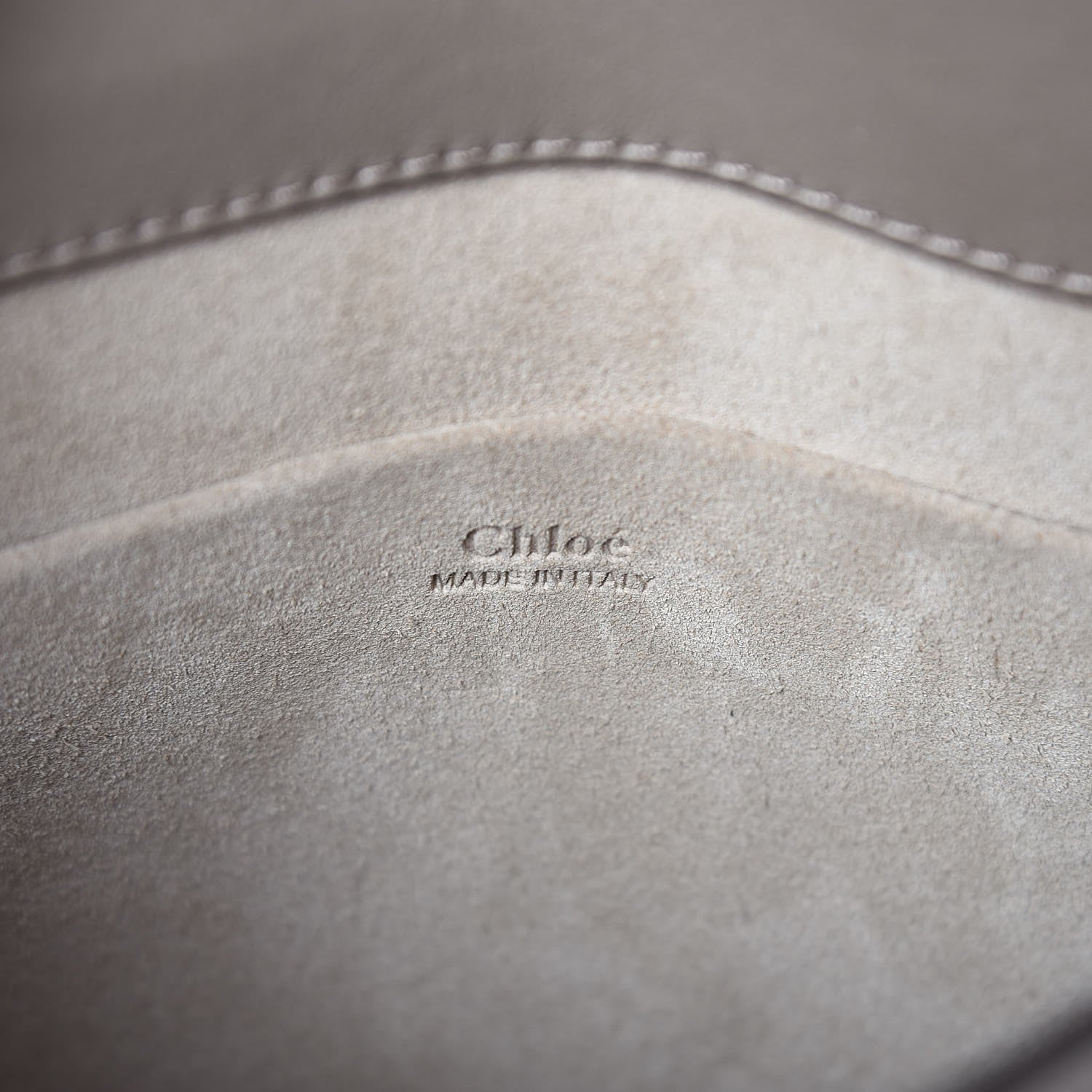 Chloe Calfskin Suede Medium Nile Bracelet Bag Motty Grey 6 of 8