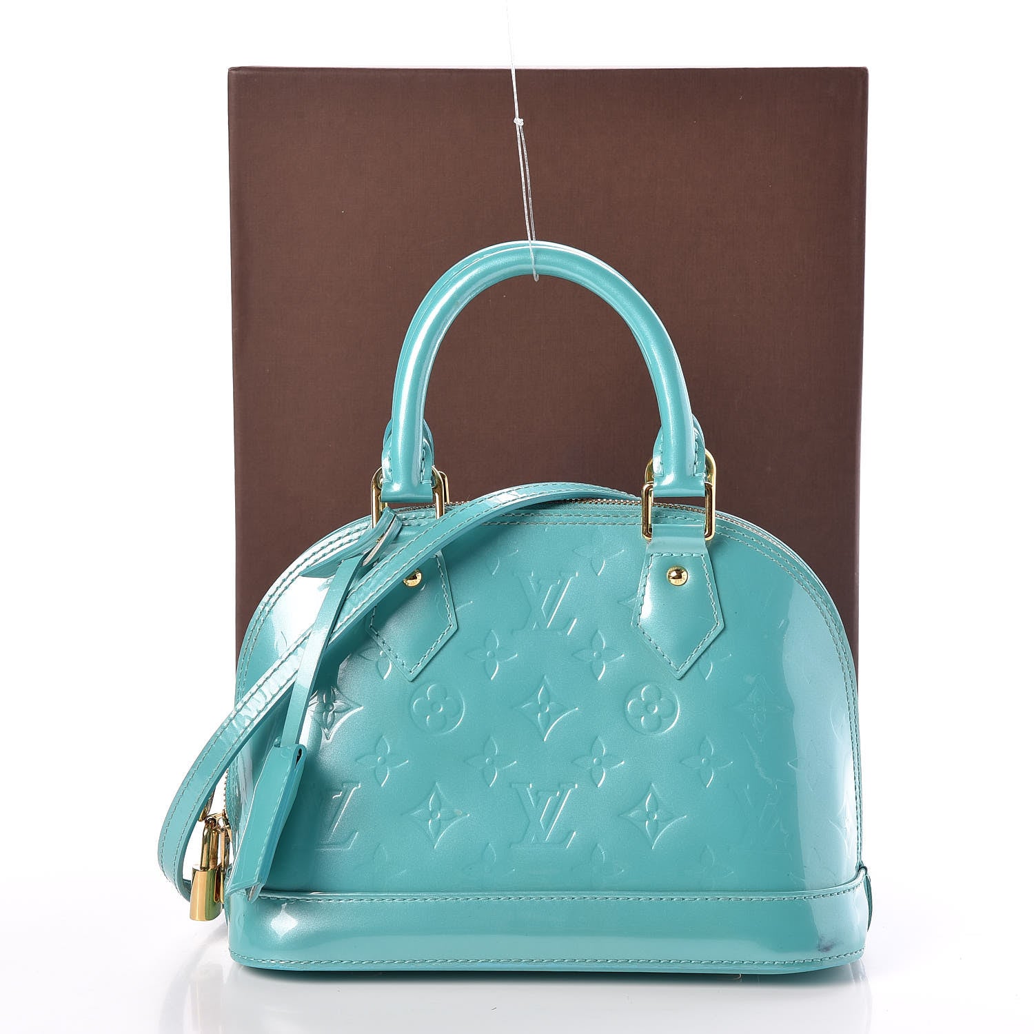Louis Vuitton Vernis Alma BB Blue Lagon 12 of 12