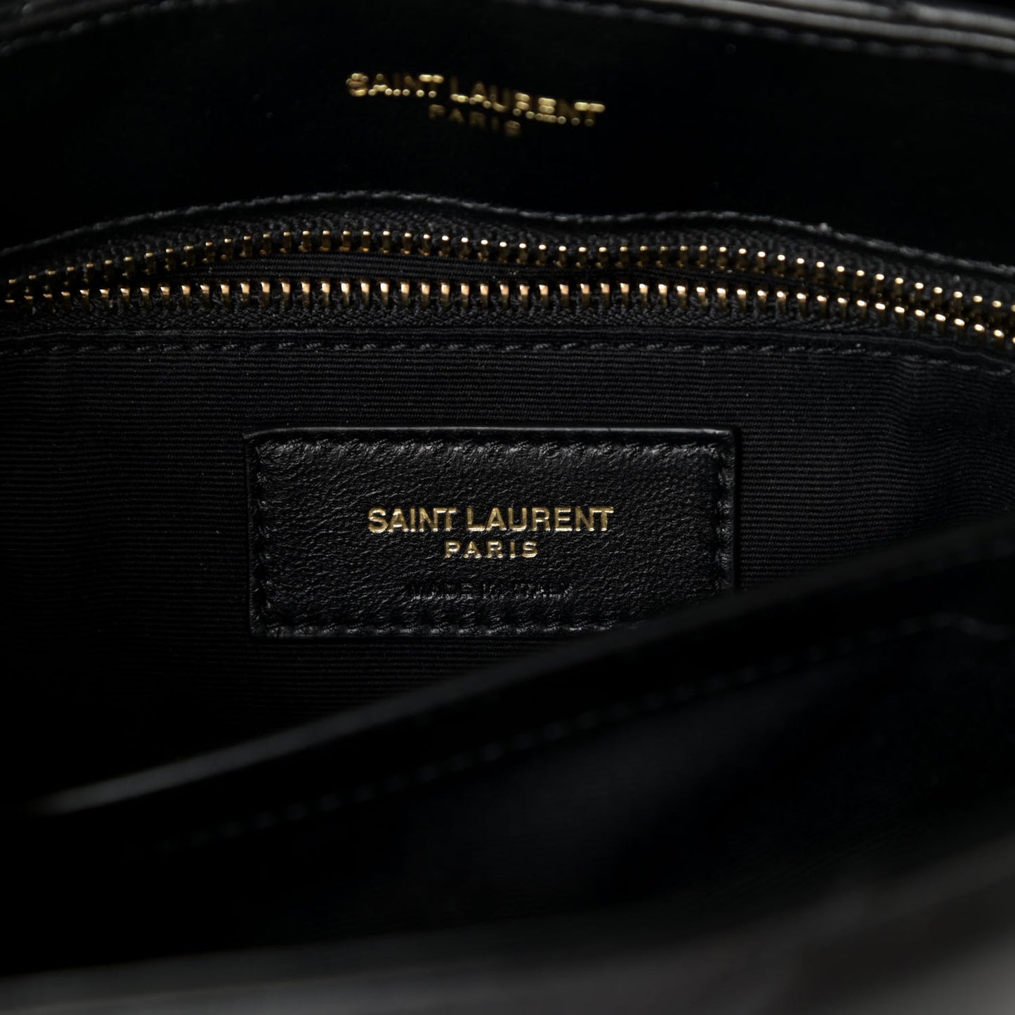 Calfskin Y Quilted Monogram Toy Loulou Crossbody Bag Black