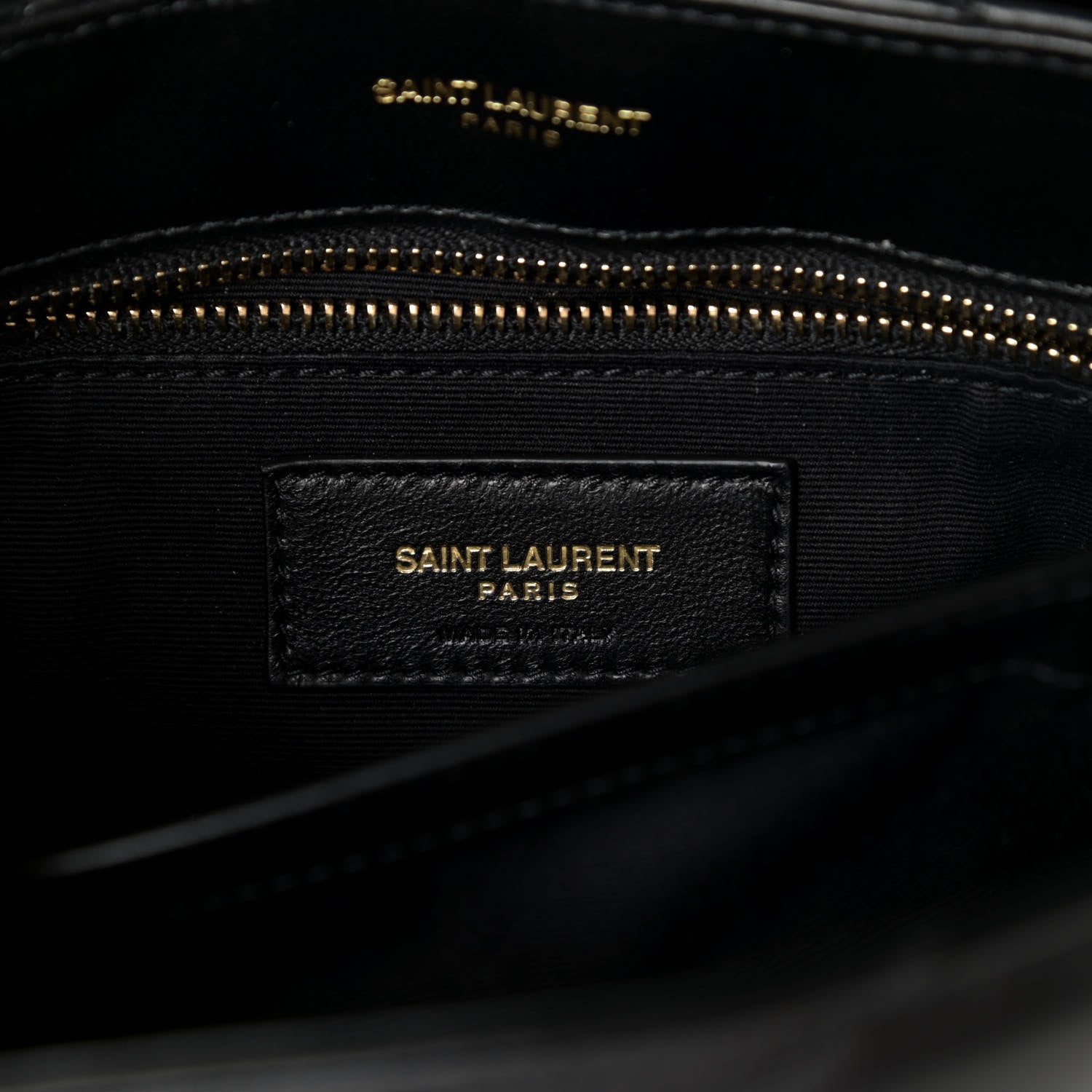 Saint Laurent Calfskin Y Quilted Monogram Toy Loulou Crossbody Bag Black 6 of 9