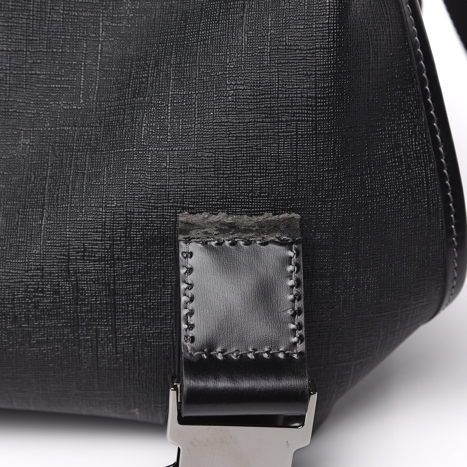 Gucci Coated Canvas Interlocking G Double Buckle Backpack Black 8 of 13
