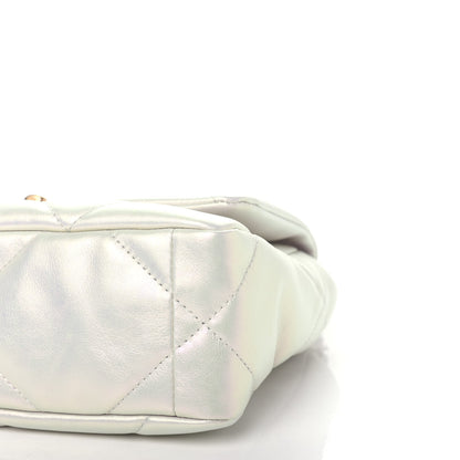 Chanel Iridescent Calfskin Quilted Medium Chanel 19 Flap White 9 of 11