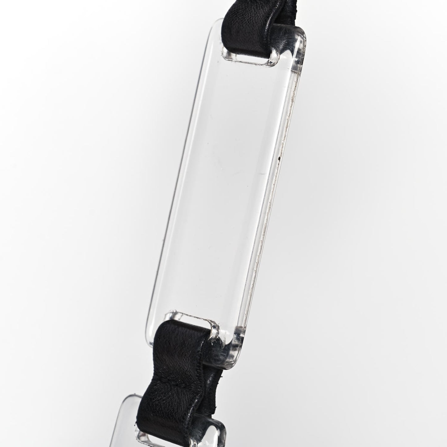 Calfskin PVC Chain Tote Black