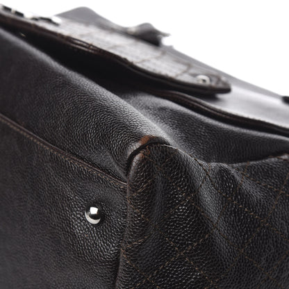 Chanel Glazed Caviar Pocket In The City Tote Brown 9 of 12