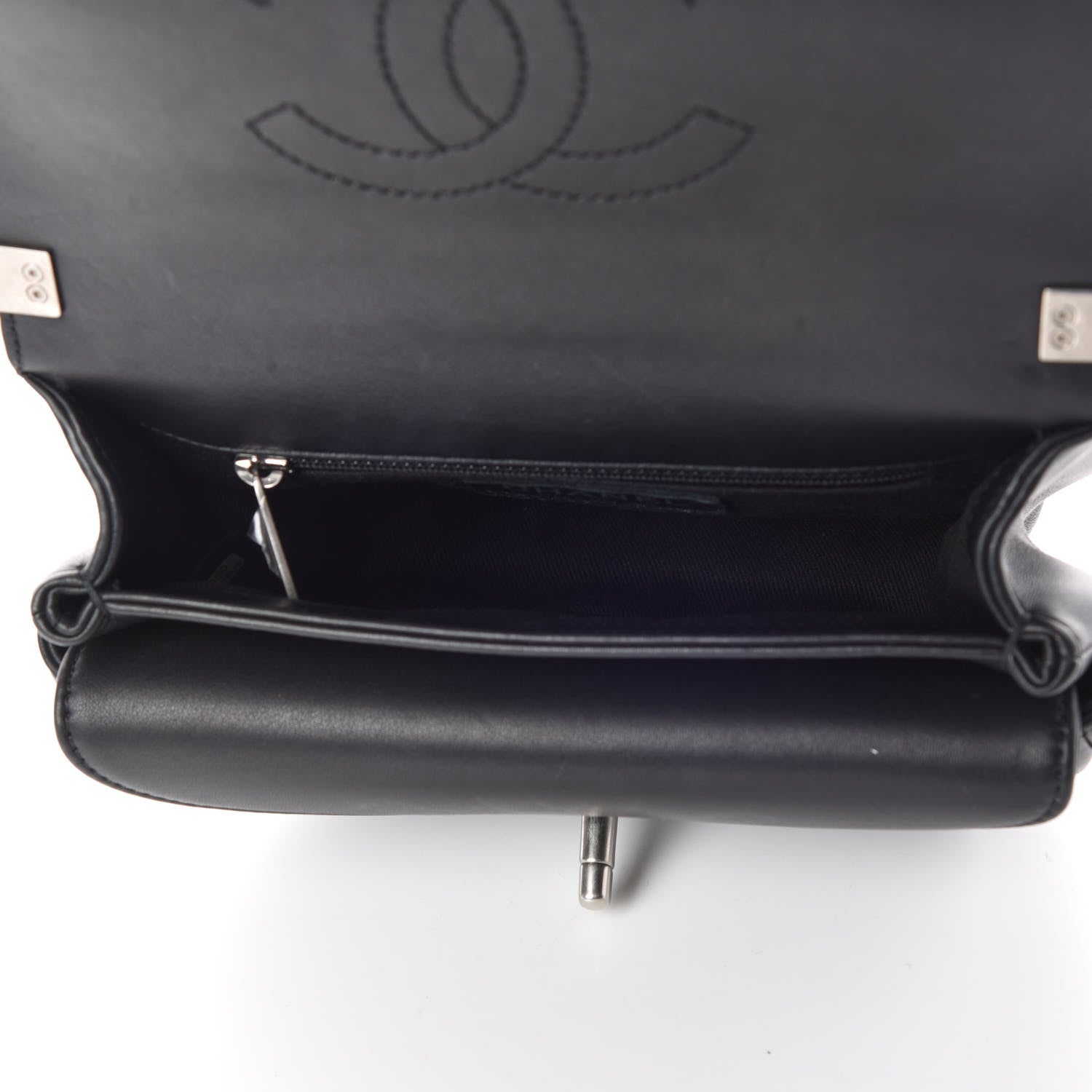 Chanel Calfskin Coco Eyelets Small Flap Bag Black 5 of 9