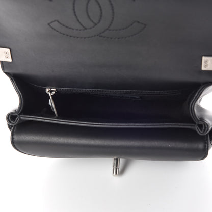 Chanel Calfskin Coco Eyelets Small Flap Bag Black 5 of 9