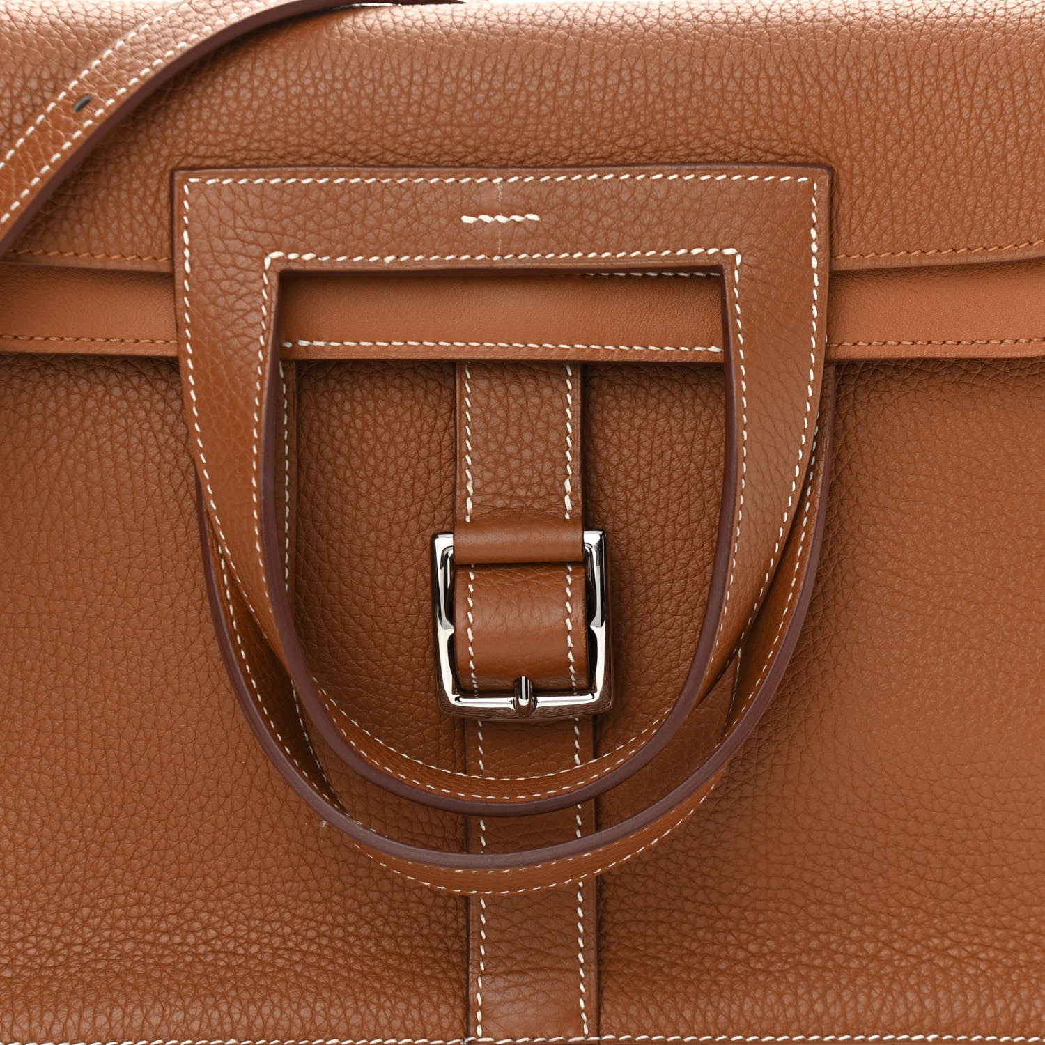 Hermes Taurillon Clemence Halzan 31 Gold 7 of 9