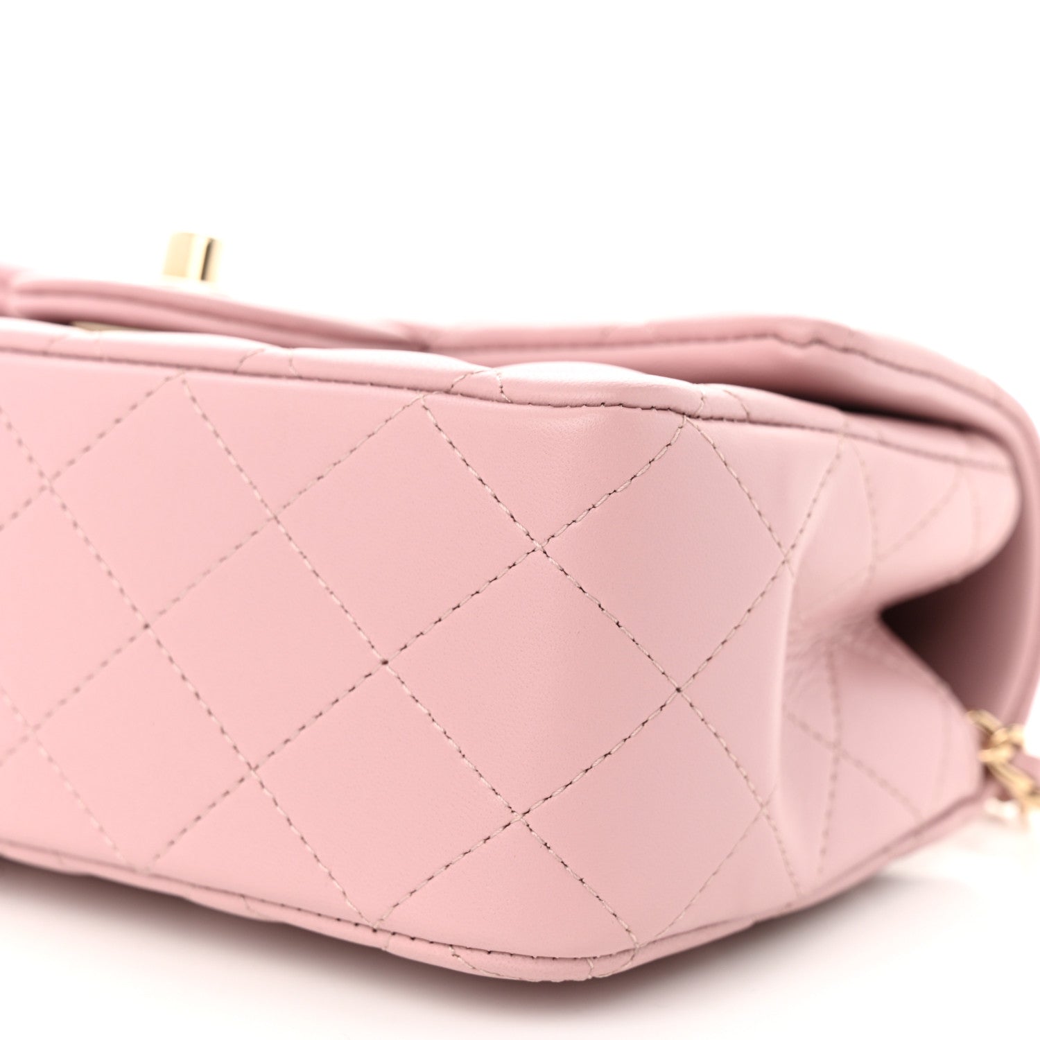 Chanel Lambskin Quilted Mini Top Handle Rectangular Flap Light Pink 10 of 11