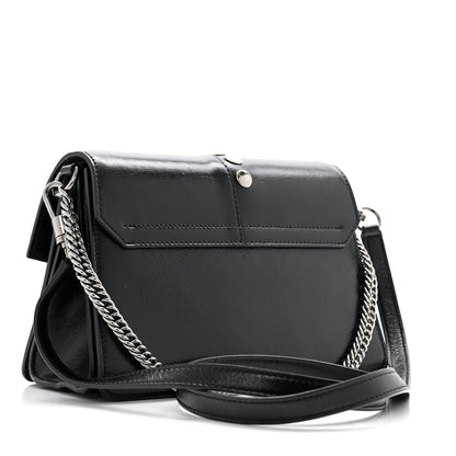 Givenchy Studded Crinkled Patent Goatskin Small GV3 Shoulder Bag Black 3 of 15