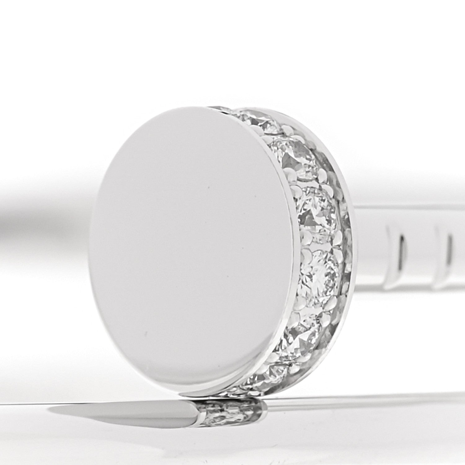 Cartier 18K White Gold Diamond Small Juste Un Clou Bracelet 14 3 of 5