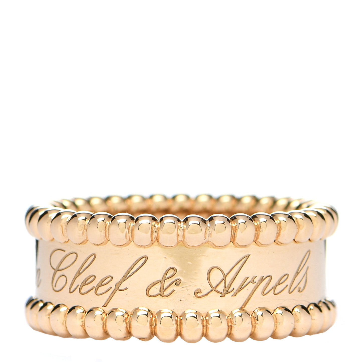 18K Yellow Gold Perlee Signature Ring 49 4.75